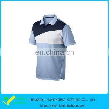 2015 Wholesale Polyester Spandex Quick Dry Color Block Polo Shirts