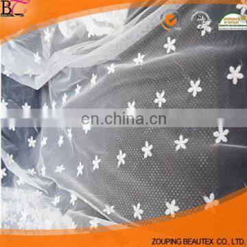The new 2016 lace embroidered fabric lace embroidery on mesh