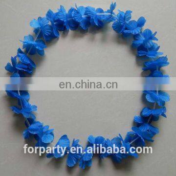 PAS-0743 Blue hawaii flower necklace