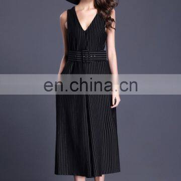 Topshop Design V Neck Stripe Pattern Jumpsuits for Women 2015 photo-4