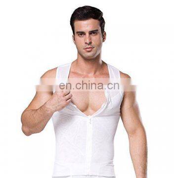 OEM Mens Abdomen Slim Body Shaper Shirt With Zipper