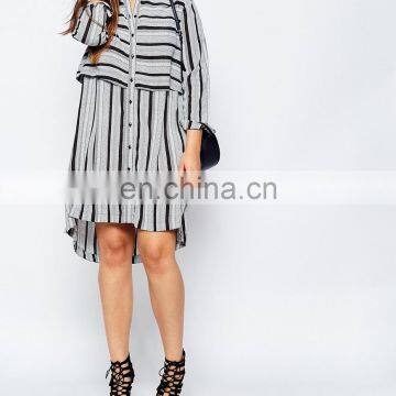 New arrivel ladies stripe chiffon dress wholesale