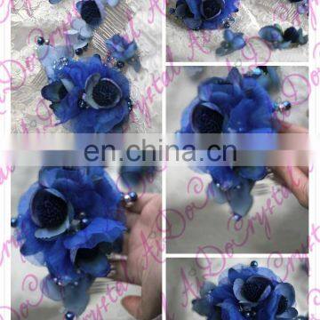 Aidocrystal Handmade Fashion Party Classic Series Ladies Hair Flower Accessories Hair Comb Floral Tiaras photo-4