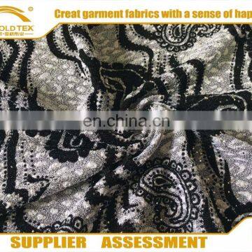 FOKURO Jacquard Warp knitted jacquard technics nylon polyester multicolor lace fabric for beautifu evening