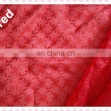 Different Pattern Red Christmas Deco Organza