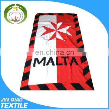 100% cotton velour reactive printing fancy beach towel