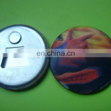 Hot Popular 3D Printing Magnetic Tin Button Badge with bottle opener by Handmade Manufactory Quality