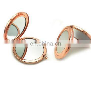 Blank Sublimation Rose Gold Double sided Folded Metal Compact Mirror