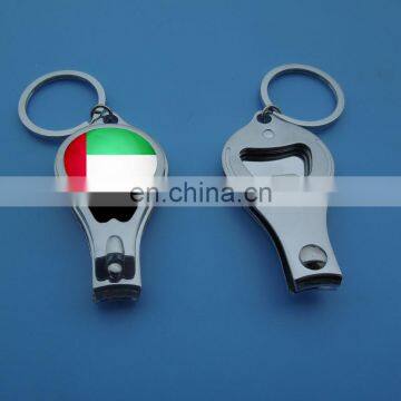 New UAE Country Flag Nail Cutter Can Bottle Opener with Keyring National Day Promotional Gift