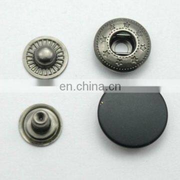 17mm Black painted cap snap buttons