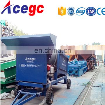 Mini mobile trommel screen placer gold mining equipment