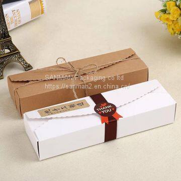 Paper kraft box packaging brown food foldable box