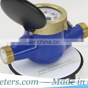 DN20 multi jet brass body water meter ISO 4064