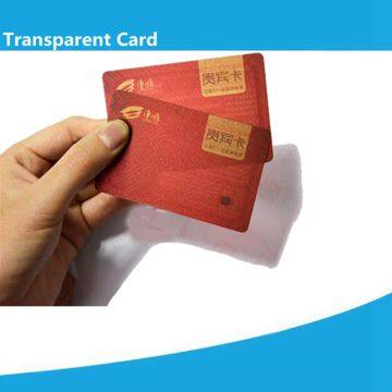 tranparent NFC business card 13.56mhz frequency