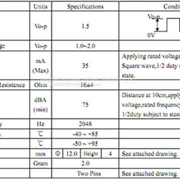 Electromagnetic Passive Buzzer Sc1204 photo-3