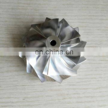 T04E 67.43/82.00mm 6+6 Blades billet/milling/aluminum 2618 racing turbo compressor wheel