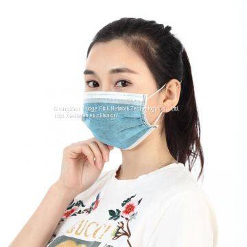 3-ply Medical surgical disposable face dust mask with activated carbon filters