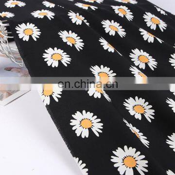 Hot Soft Small Daisy Fabric 100D Four Side Elastic Digital Printed Fabric Chrysanthemum Top Women's Dress Fabric photo-6