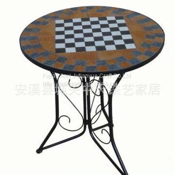 Outdoor Mosaic With Metal Table photo-4