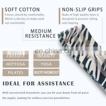 Harbour Custom Printed Logo Exercise Hip Woven Fabric Private Label Resistance Bands Set photo-4