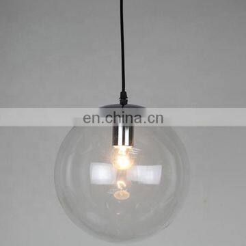 Потолочное светильник с висящим прозрачным стеклянным шаром для спальни photo-3