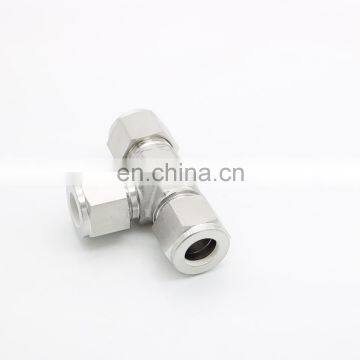 Leak-Free compression tee compression elbow Double ferrule compression tube fitting reducing union tee