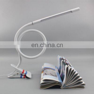 2020 Clip LED Lamp Book Reading Light Gooseneck USB Bedside Lamp With Clamp photo-4