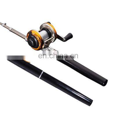 Factory Wholesale Lightweight Telescopic Mini Pen Ice Fishing Rod Reel Combo Set, Small Pocket Pen Rod Fishing Set