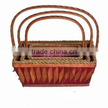 Rectangular Wooden Fruit Basket