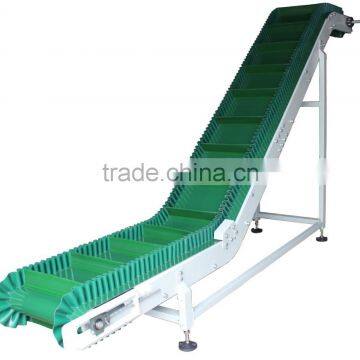 45 Adjustable feet PVC inclined apron conveyor/High Quality apron conveyor/Customised inclined belt conveyor