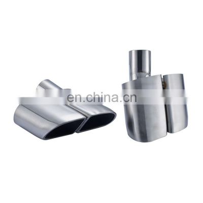 High performance #304 Stainless steel muffler exhaust tip for porsche 10-13 Panamera 970 Square Mirror Polish