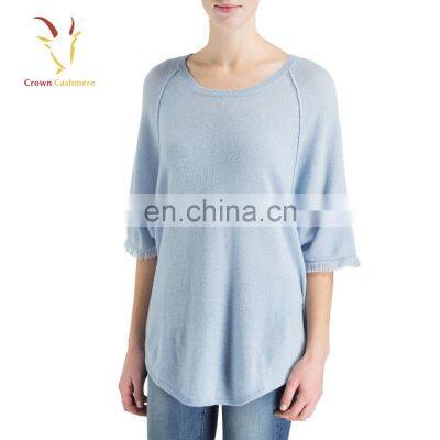 100% Cashmere Knitted Sweater Women Fashion Poncho