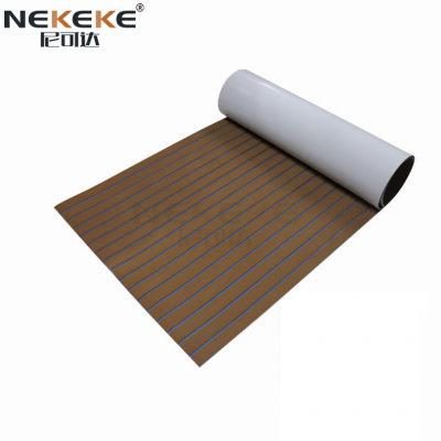 NEKEKE 120*240*0.6cm Light Brown + Blue Lines Boat Yacht Marine EVA Deck Foam Sheet photo-4