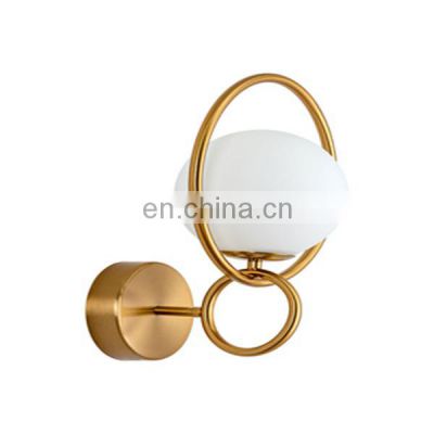 Minimalist Nordic Single Heads Metal Golden Wall Lights Decorative Room Lighting Wall lamps