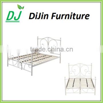 Modern Latest Hot Sale Iron Metal Double Bed Designs