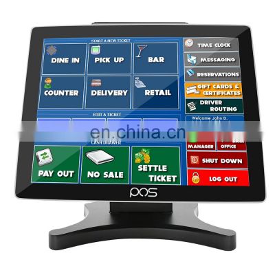 Metal case All in one electronic cash register/pos systems built in WIFI for restaurant