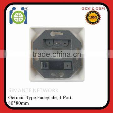 Cat5e Germany RJ45 Bevelled Fiber Faceplate photo-2