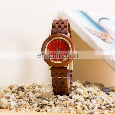 Brand Your Own Watches BOBO BIRD Wholesale Handcrafted Wooden Watches With Red Sandalwood As Gift