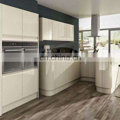 White lacquer fiberglass custom made kitchen design cabinet sale