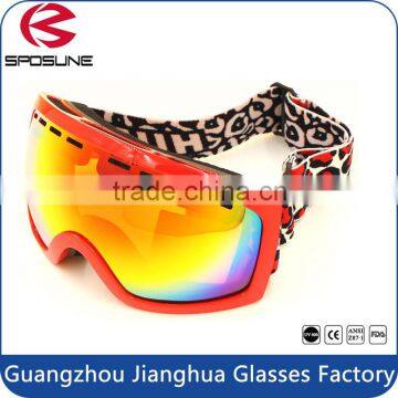 Red foam lined frame uv 400 safety glasses ski sport goggles polarized revo lens paintball skating outdoor sports winter