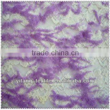 High quality Lace Flock fabric for garment