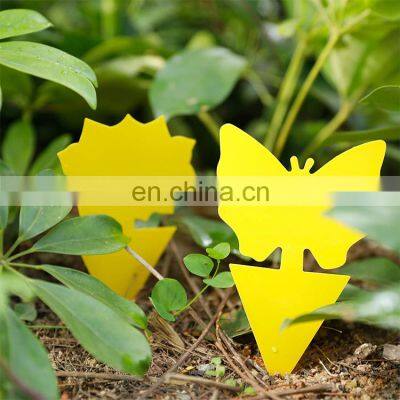 Pest Control Outdoor Fly Glue Trap Killer Yellow Butterfly Shape Fly Killer Traps