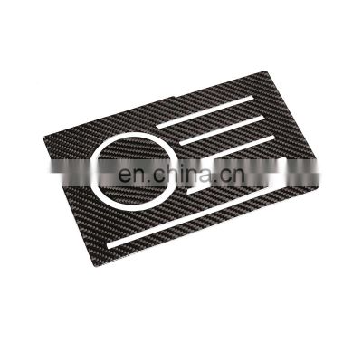 Auto parts 14-18 for Toyota Tantu mid-control storage box slot mat  real carbon fiber (soft) 2-piece set