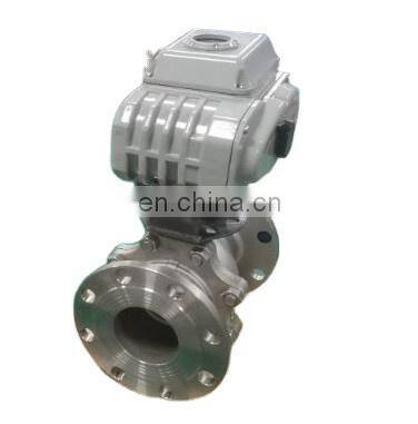 CTB-005 110 volt dn50 electric motorized 3 pc stainless steel PVC  ball valve with actuator