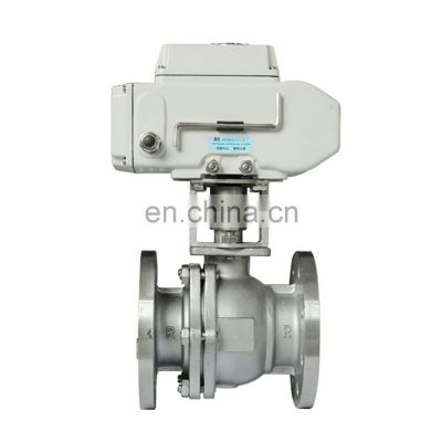 4 inch ON/OFF Type Stainless Steel 304 Two Ways Flange Water Flow Control Rotary Float Electric Motorized Actuator Ball Valve