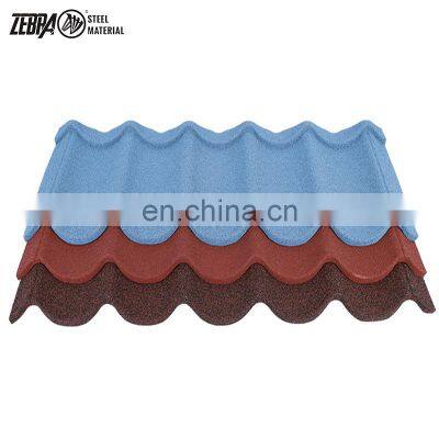 Factory price roof tile Galvalume roofing sheet in nigeria, Heat insulation colour stone coated metal roof tiles