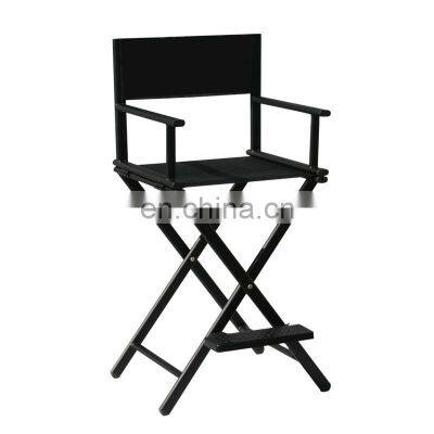 Minewill Black Folding Portable Make Up Chair Professional Custom Aluminium Makeup Artist Director Chair photo-3