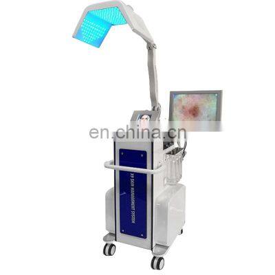 Professional PDT light therapy bio lifting ultrasound peeling skin care machine with skin analysis