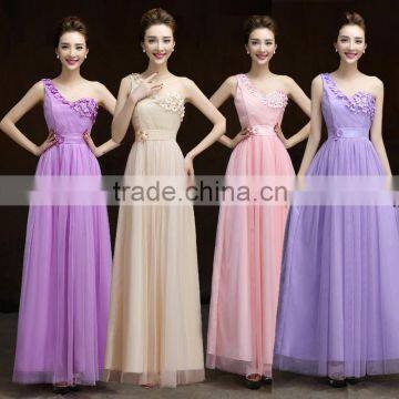 C23277B 2016 new fashion maid dress one shoulder dress prom dress