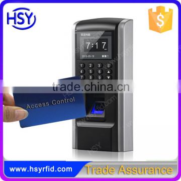 HSY-F801High quality 2.4inch 1800users TCP/IP USB communication port fingerprint time attendance and door access control system